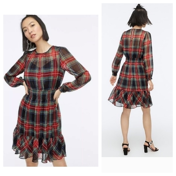J. Crew Dresses & Skirts - J.CREW‎ Cinched-waist dress in Stewart tartan